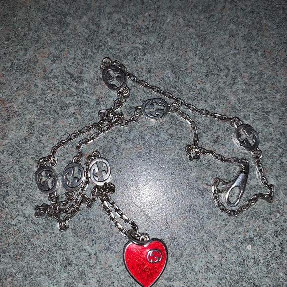 Silver enamel necklace - Picture 4 of 4